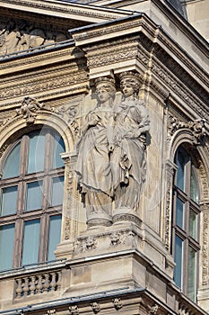 Statue at Louvres Museum, Paris, France photo