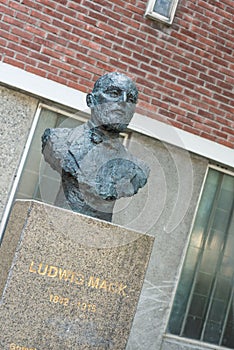 Statue of Ludwig Mack in Tromso, Norway photo