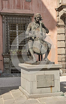 Statue of Luigi Boccherini in Lucca, Italy photo