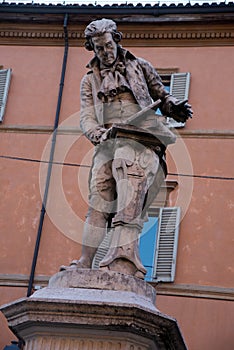 Statue of Luigi Galvani in Bologna Italy.