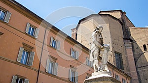 Statue of Luigi Galvani, Italian psychologyst in Bologna, Italy photo