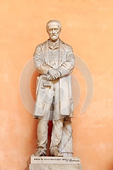 Statue of Luigi Roggero in palace Palazzo Doria Tursi, Genoa