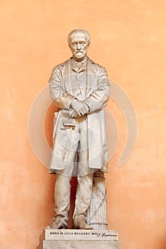Statue of Luigi Roggero in palace Palazzo Doria Tursi, Genoa photo