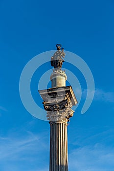 The statue of Madonna and Child on a column, Rome, Italy