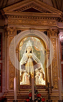 Statue of the Madonna in the Church of the shrine monte Berico i photo