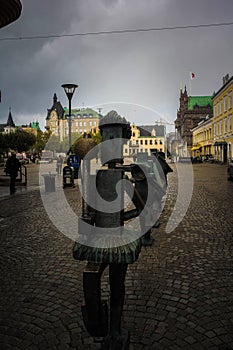 Statue in the main square of malmoe