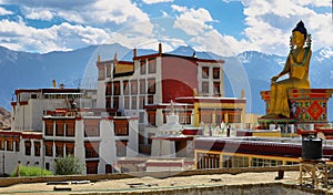 The Statue of Maitreya at Likir Gompa Monastery in Ladakh, India