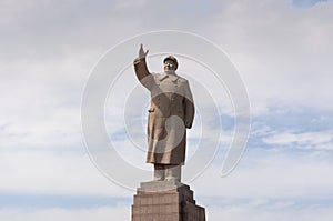 A Statue of Mao Zedong in the city of Kashgar, Xinjiang