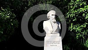 Statue marble white figure sculpture in Athens Greece