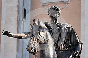 Statue of Marco Aurelio, Rome, Italy photo