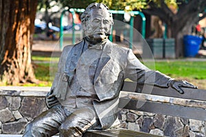 Statue of Mariano Guadalupe Vallejo in Sonoma central plaza