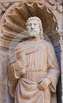 Statue of Matthew the Evangelist at the Church of Haro, La Rioja