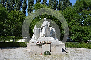 Statue in Medical Garden, Bratislava photo