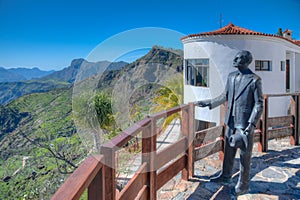 Statue of Miguel de Unamuno at artnera, Gran Canaria, Canary islands, Spain photo