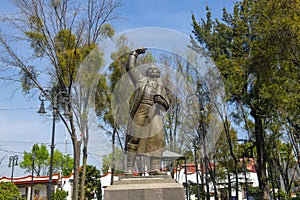 Statue of Miguel Hidalgo in Coyoacan, Mexico City