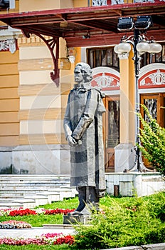 Statue of Mihai Eminescu, national Romanian poet photo