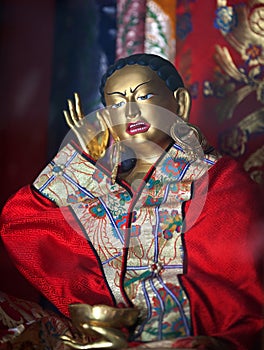 Statue of Milarepa at monastery in Kathmandu, Nepal