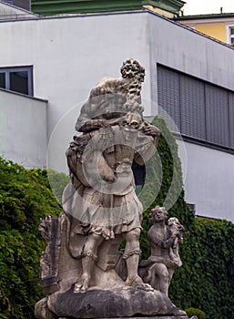 Statue in Mirabell garden near Mirabell Castle. Salzburg. Austria