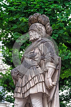 Statue in Mirabell garden near Mirabell Castle. Salzburg. Austria