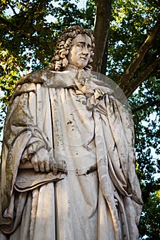 Statue of Montesquieu in the park of the Place des Quinconces