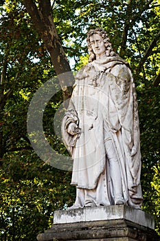 Statue of Montesquieu in the park of the Place des Quinconces in Bordeaux photo