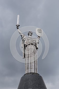 Statue of the Motherland, in Kiev, Ukraine. This statue was built in remembrance of the victory over the Nazi`s
