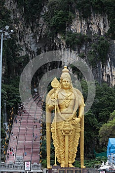 Statue of Murugan at Batu Cave entrance