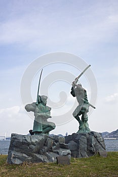 Statue of Musashi Miyamoto and Kojiro Sasaki