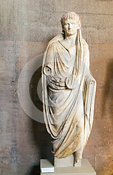 Statue in a museum of Ancient Corinth