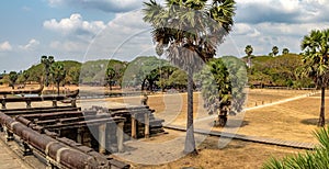 Statue of Naga guards the Angkor Wat, Cambodia