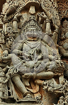 Statue of Narasimha (Halebid, India)
