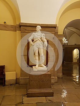 A Statue of Nathanael Greene from Rhode Island in the National Statuary Hall in the US Capitol Building in Washington DC photo