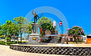 Statue of the national hero Juan Santamaria in Alajuela, Costa Rica photo
