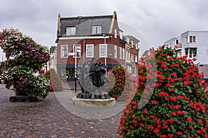 Statue near the Gate of Haarlem, Netherlands