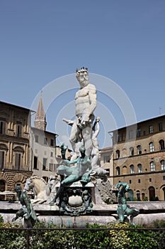 Statue of Neptune in Florence,Italy