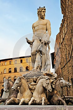 Statue of neptune fountain