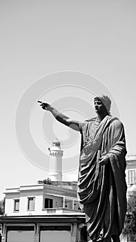 statue of Nero created by the sculptor Claudio Valenti inaugurated in 2010