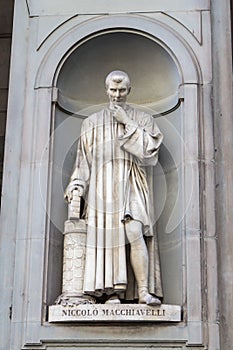 Statue of Niccolo Machiavelli , Florence, Italy