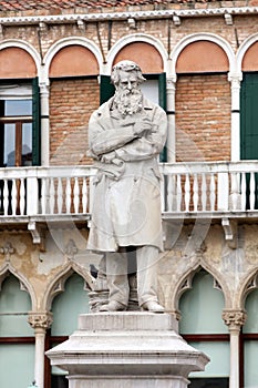 Statue of Nicolo Tommaseo in Venice, Italy