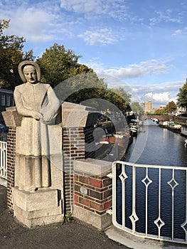 Statue at the Noorderhaven in Groningen