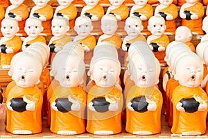 Statue of novices at thai temple