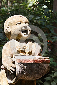 Statue of novices in Wat Umong Chiang Mai. Thailand