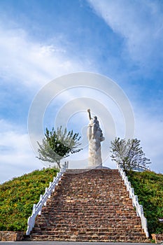 A statue of Nuwa in ancient Chinese mythology