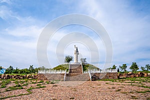 A statue of Nuwa in ancient Chinese mythology