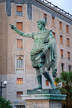 The statue of Octavian Augustus or Statue d`Auguste emperor in Naples