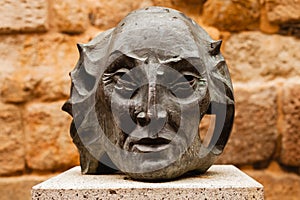 Statue of a old man`s head