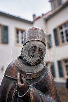 Statue in the old Synagogue, the Jewish courtyard in Speyer Germany