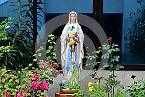 Statue of Our lady of grace virgin Mary