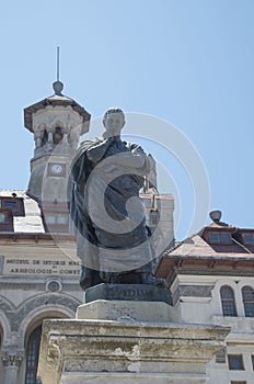 Statue of Ovid in front of the Museum of National History in Constanta photo