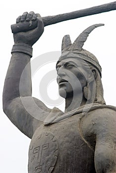 statue of Pachacutec in the Cusco square